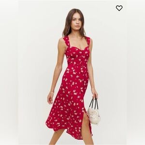 Reformation Tayler Midi Dress Floral in Cassia